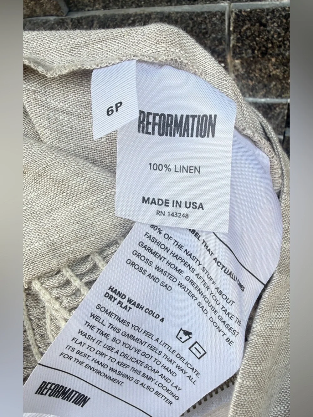 Reformation 100% Linen Jumpsuit - Picture 5 of 7